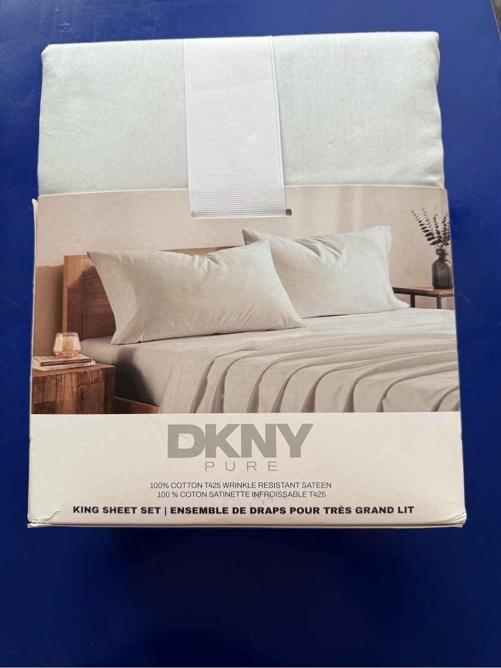 DKNY Pure King Sheet Set in Light Taupe